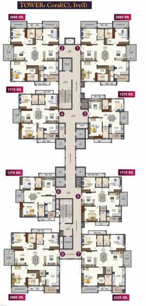 Tower C And I Cluster Plan for Typical Floor provincia Tower C And I Cluster Plan for Typical Floor