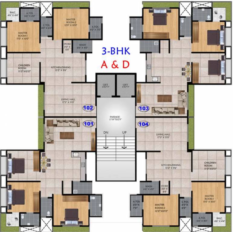 belina A,D Cluster Plan