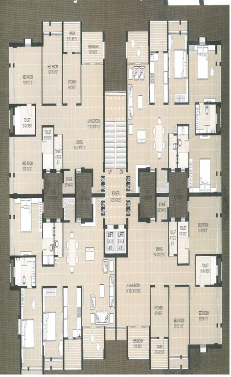  vadodaria edge Vadodaria Edge Cluster Plan from 1st to 5th Floor