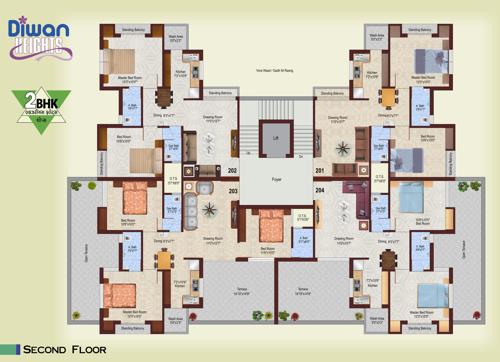  diwan-heights Diwan Heights Cluster Plan from 1st to 4th Floor