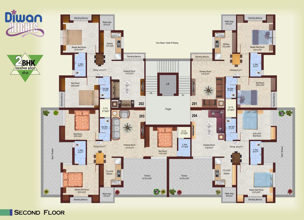 diwan heights Diwan Heights Cluster Plan from 1st to 4th Floor