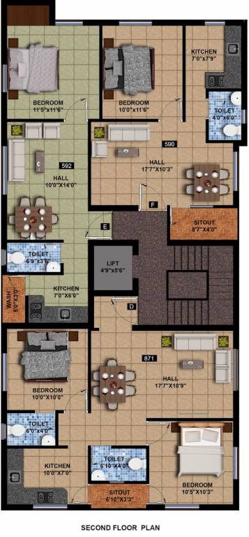  5800 5800 Cluster Plan For 2nd Floor