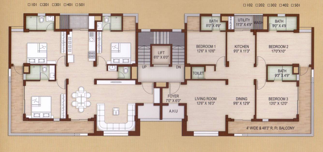 dev sach Dev Sach Cluster Plan from 1st to 5th Floor