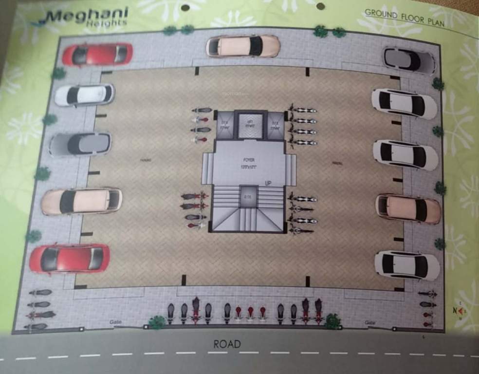  meghani heights Meghani Heights Cluster Plan for ground Floor