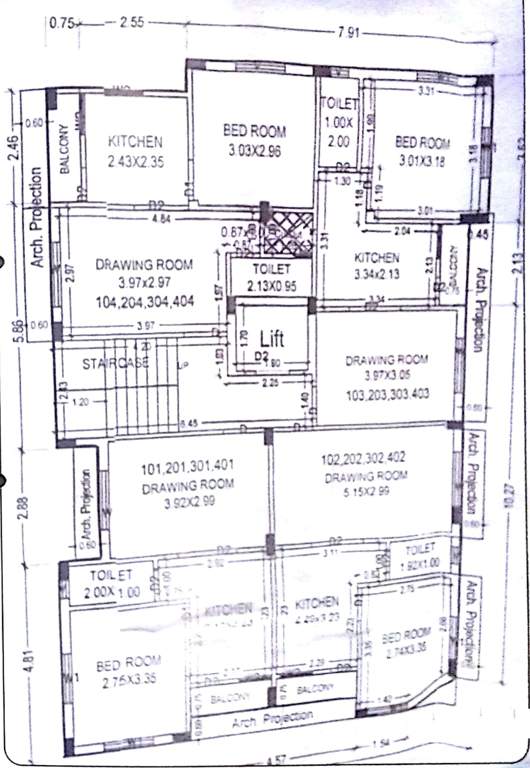  mahadev residency Mahadev Residency Cluster Plan from 1st to 4th Floor