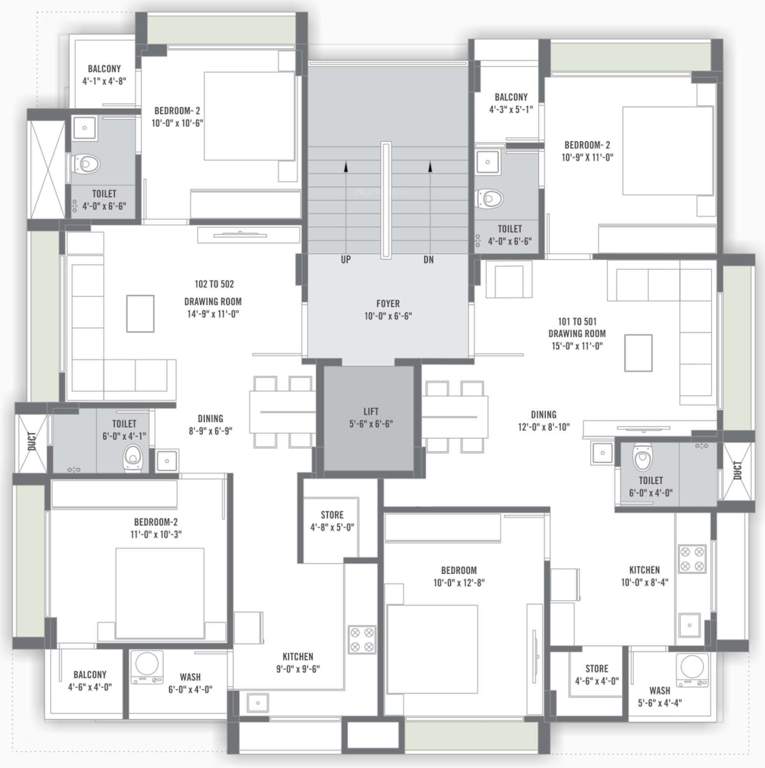  parijaat Parijaat Cluster Plan From 1st To 5th Floor