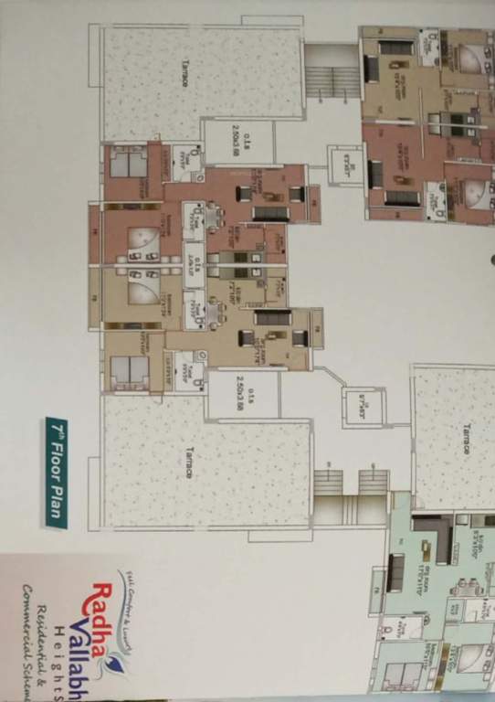  radha vallabh heights Radha Vallabh Heights Cluster Plan from 6th to 7th Floor