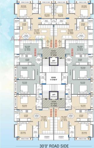 Block A Cluster Plan from 1st to 5th Floor shanti-pratham Block A Cluster Plan from 1st to 5th Floor