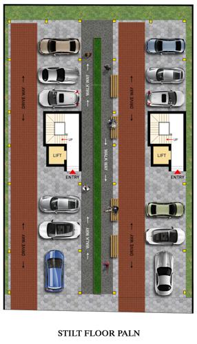  vaigundam-apartment Block A & Block B Cluster Plan for ground Floor