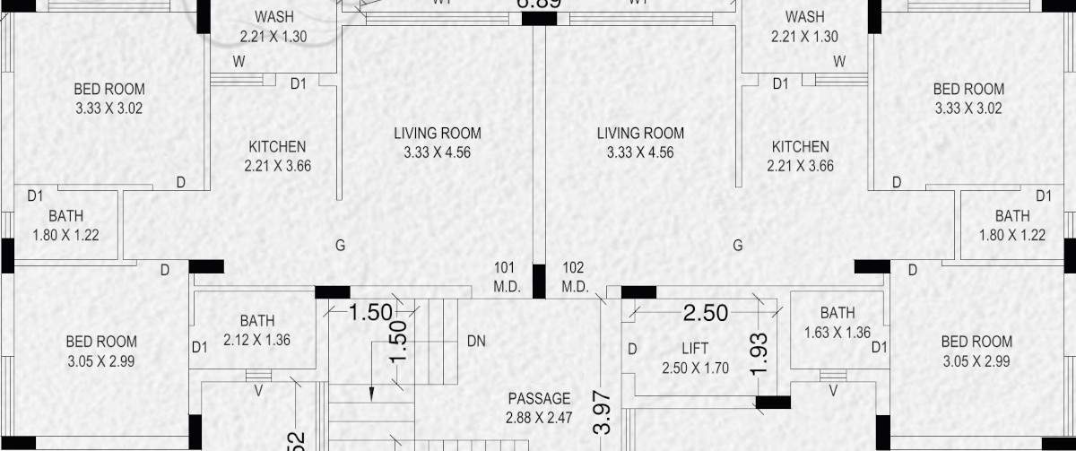  city Wing A , B, C Cluster Plan for 1st Floor