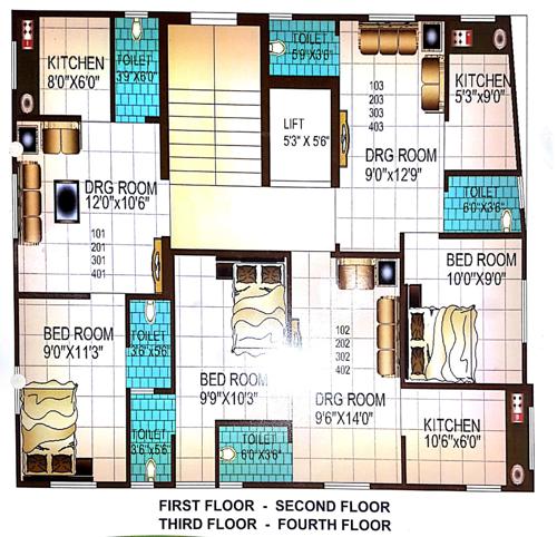 Bag A Rahemat Cluster Plan from 1st to 4th Floor bag-a-rahemat Bag A Rahemat Cluster Plan from 1st to 4th Floor