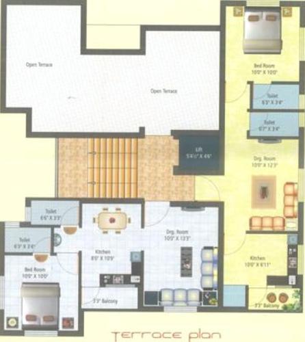  gangotri-residency Gangotri Residency Cluster Plan for terrace