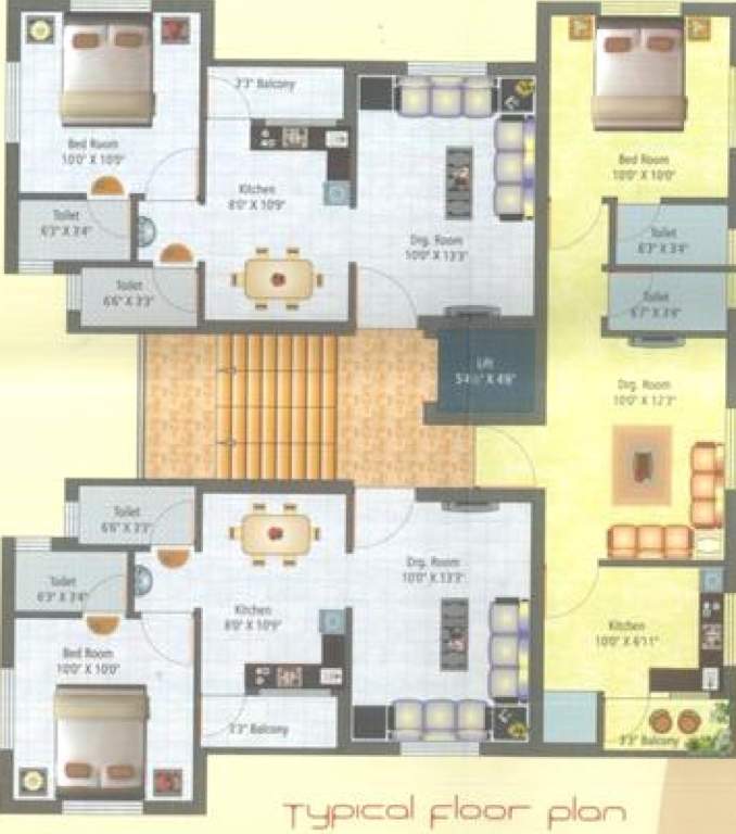  gangotri residency Gangotri Residency Cluster Plan from 1st to 3rd Floor