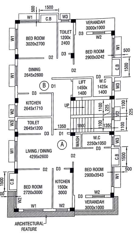 grihanibaws Grihanibaws Cluster Plan From 1st to 3rd Floor