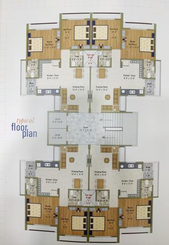  satsang-flora Satsang Flora Cluster Plan from 1st to 4th Floor