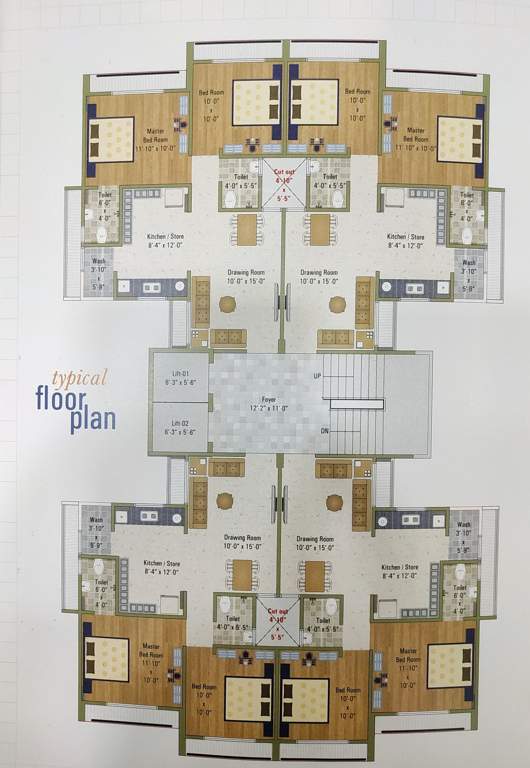  satsang flora Satsang Flora Cluster Plan from 1st to 4th Floor