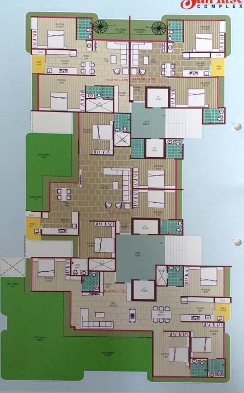  sunrise complex Block B Cluster Plan from 6th to 7th Floor