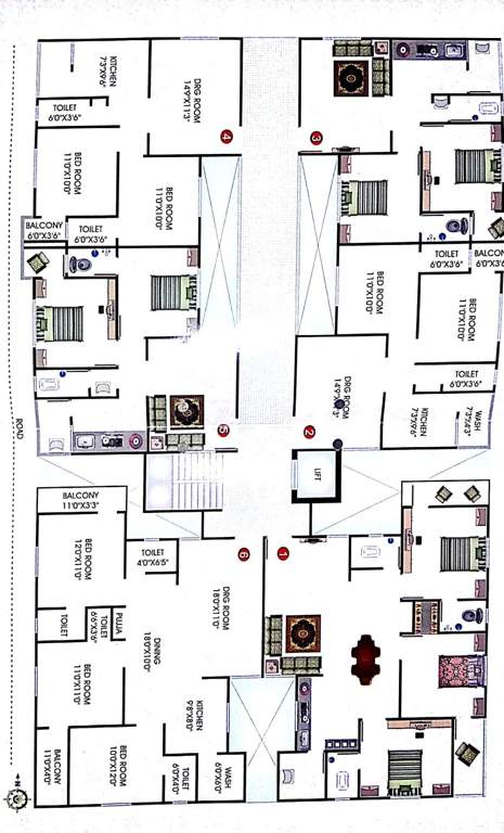  mahadev Mahadev Cluster Plan from 1st to 5th Floor