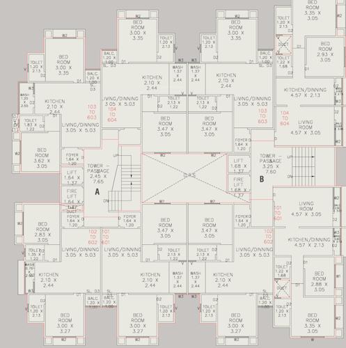  shikhar-residency A Cluster Plan from 1st to 6th Floor