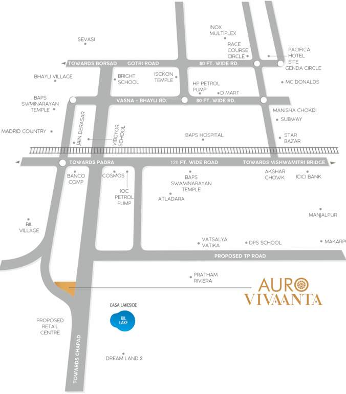  auro vivaanta Location Plan