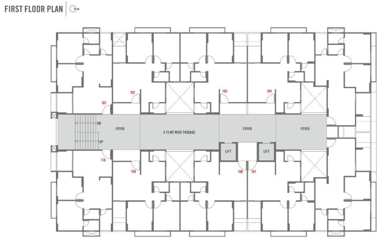  shubh westside Shubh Westside Cluster Plan for 1st Floor