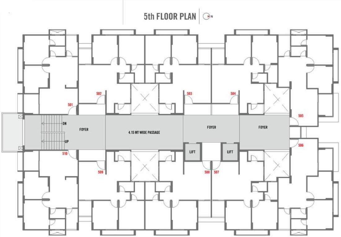  shubh westside Shubh Westside Cluster Plan for 5th Floor