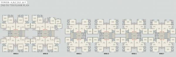  shubham-resicom A,B,C,D,E,F Cluster Plan From 2nd To 7th Floor