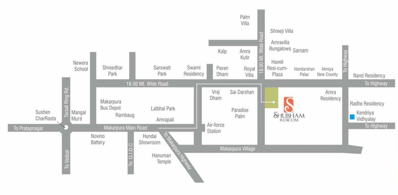  shubham resicom Location Plan