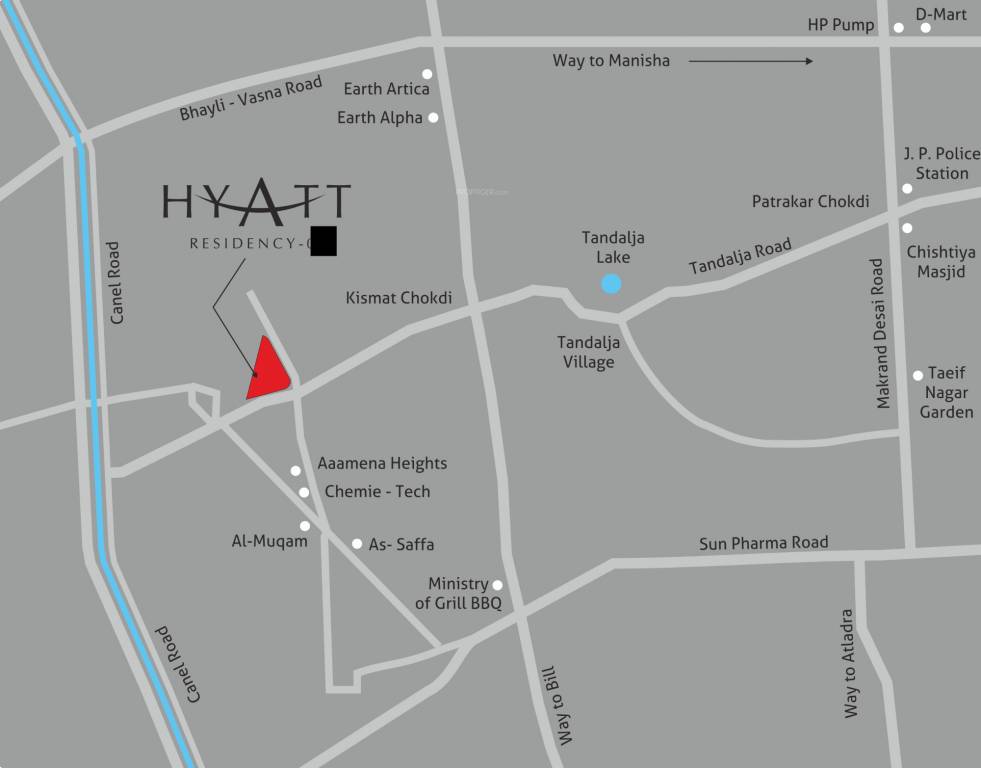  hyatt residency Location Plan