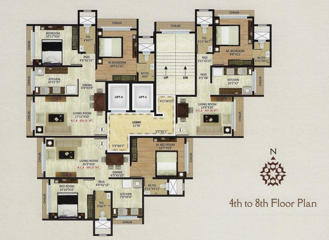  nutan yashodhan Nutan Yashodhan Cluster Plan from 4th to 8th Floor