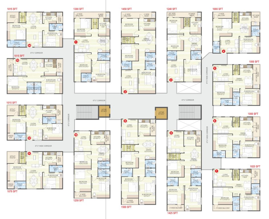  trinity Bhavya Trinity Cluster Plan