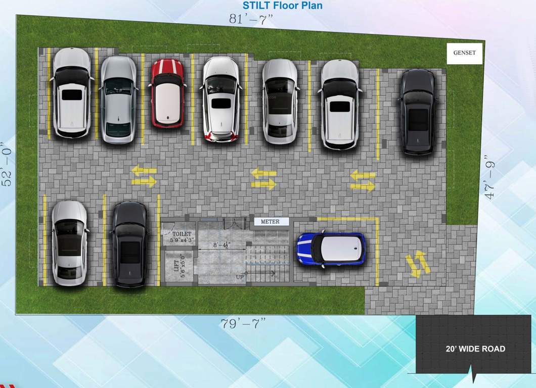  aishwariyam Aishwariyam Cluster Plan For Basement Floor