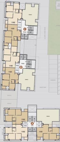  shyam-saral A,B, Cluster Plan For 11th Floor