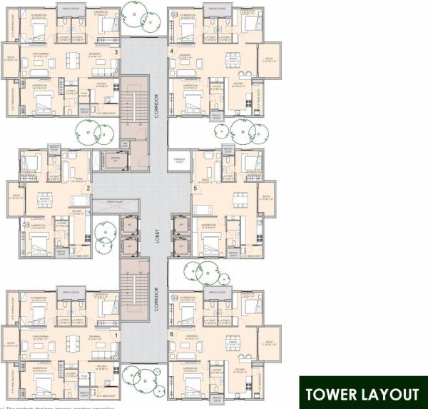  tribhuja Dummy Tower Cluster Plan