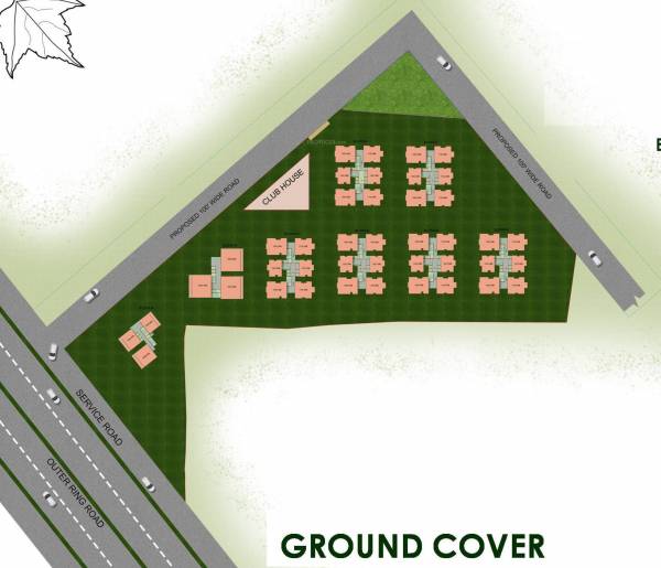  tribhuja Dummy Tower Cluster Plan for ground Floor