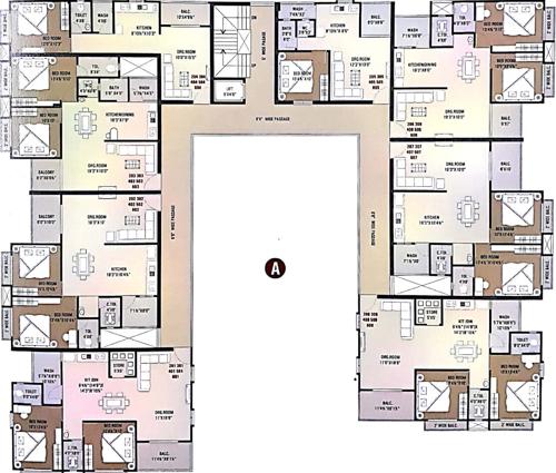 Block A Cluster Plan from 1st to 7th Floor shubham-valley Block A Cluster Plan from 1st to 7th Floor