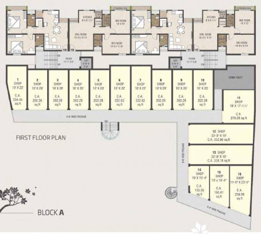  rang skycity Tower A Cluster Plan for 1st Floor