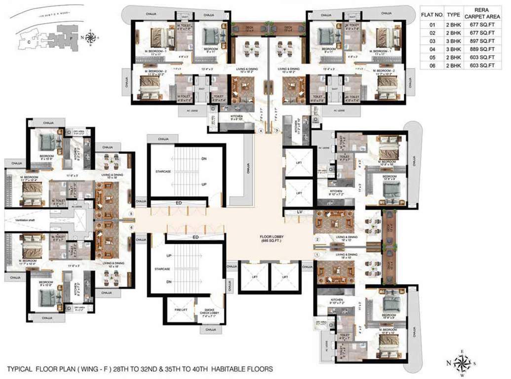  choice c and f wing F Wing Cluster Plan From 28th To 32nd, 35th To 40th Floor