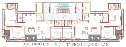  felicia-2 Tower B, C And D Cluster Plan from 1st to 13th Floor