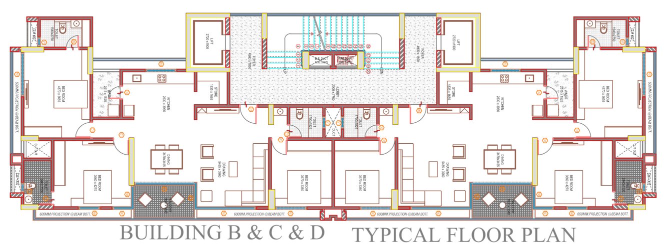 felicia 2 Tower B, C And D Cluster Plan from 1st to 13th Floor