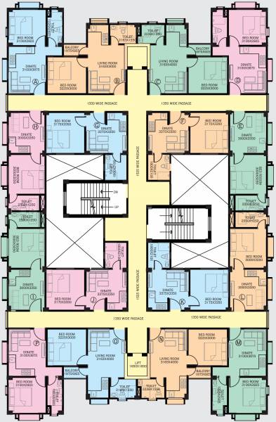  upohar Cluster Plan for 10th Floor