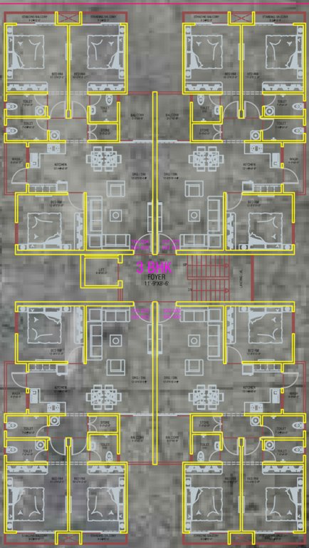  castle living Building D Cluster Plan from 1st to 4th Floor