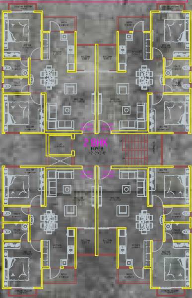  castle-living Building E Cluster Plan from 1st to 4th Floor