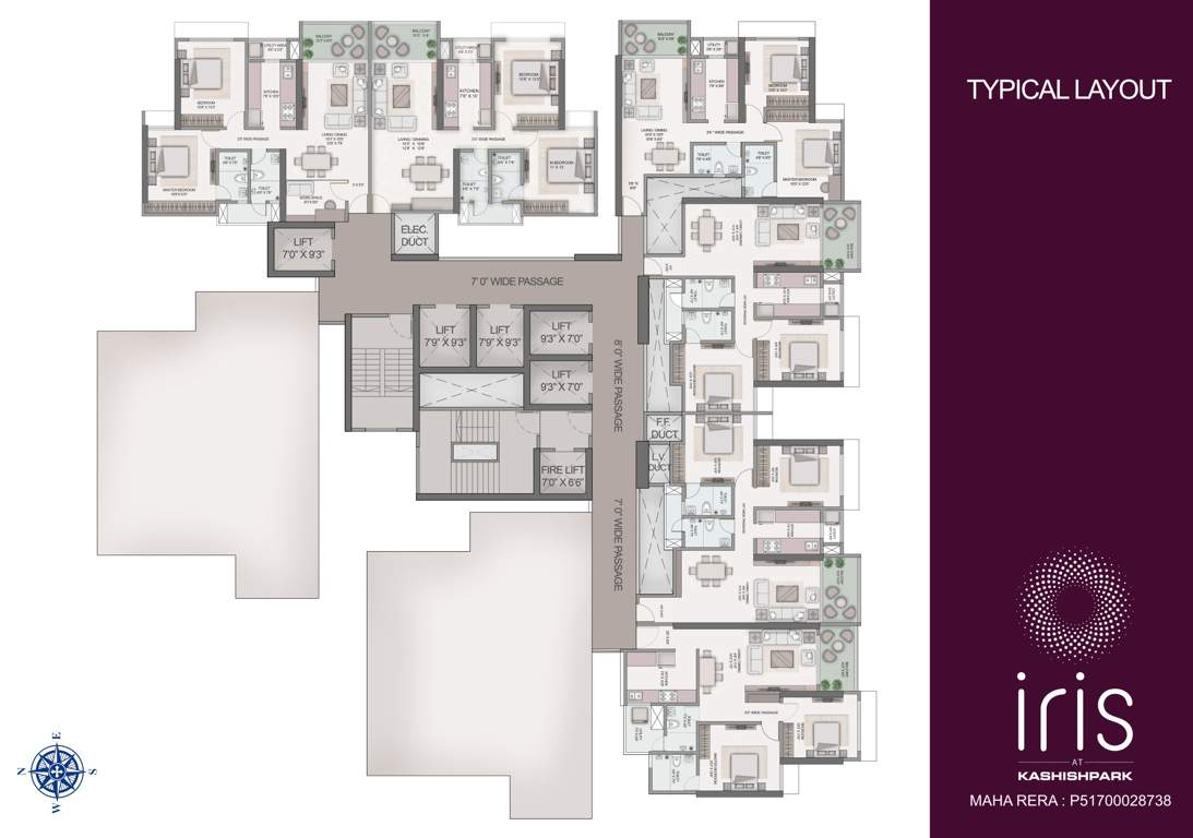  iris at kashishpark Tower C1 Cluster Plan