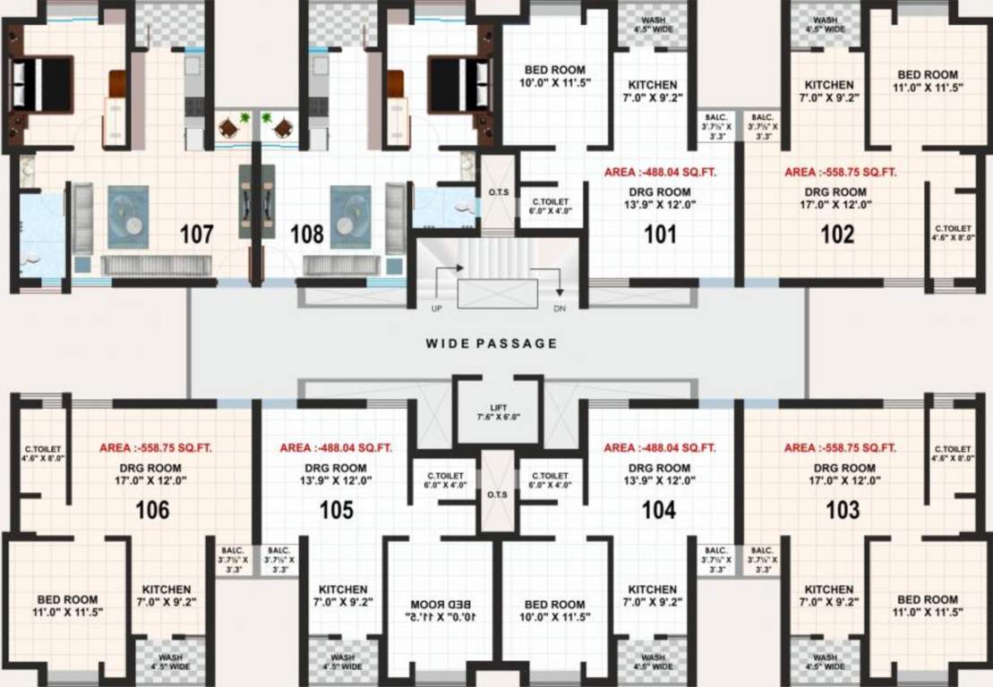  udbhav residency Udbhav Residency Cluster Plan from 1st to 5th Floor