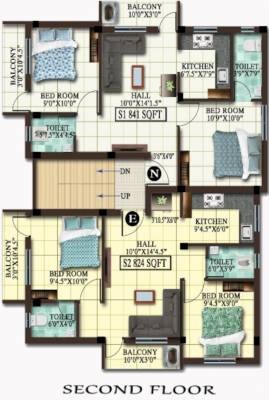  dhatri Dhatri Cluster Plan for 1st Floor