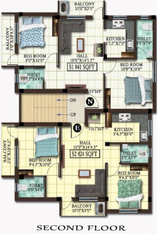  dhatri Dhatri Cluster Plan for 1st Floor
