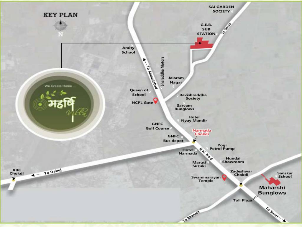  maharshi villa Location Plan