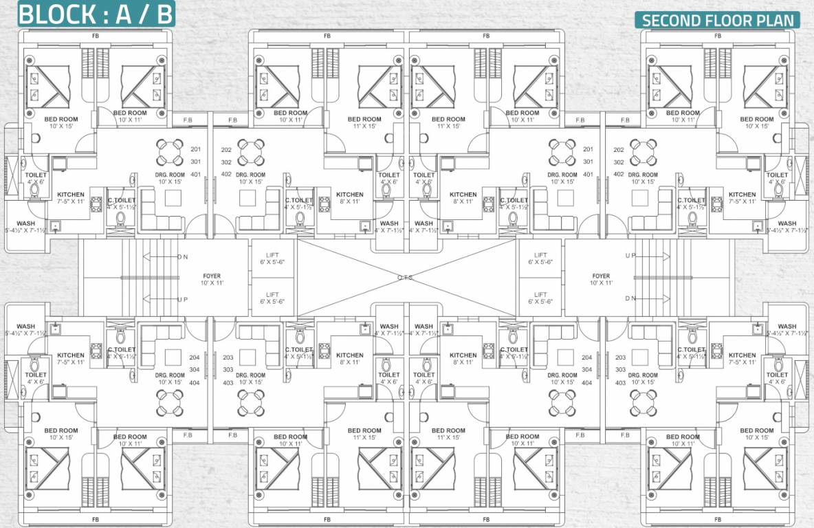  sld nirvana Block A/B Cluster Plan for 2nd Floor