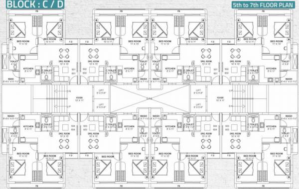 Block C/D Cluster Plan from 5th to 7th Floor sld-nirvana Block C/D Cluster Plan from 5th to 7th Floor